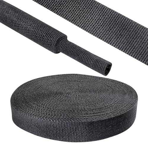 Sonoreboom 2 in 1 Heat Shrink Braided Sleeving Fabric Tubing-Ideal fit Irregular Shape Hose/Cable/Wire (1/2(12mm), 14FT)