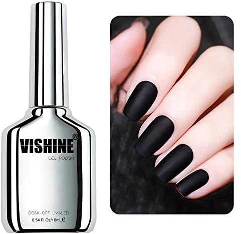 Vishine 16ml Top Coat Mate Esmalte Semipermanente De Uñas Soak Off UV LED Uñas De Gel - No Wipe Matte Capa Superior