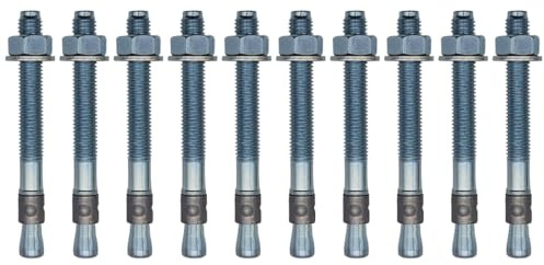 10x Remstaler BOLZENANKER | Stahl verzinkt | M6 M8 M10 M12 M16 M20 | made in GERMANY | Stahlanker | Keilanker | Betondübel | Spreizanker | Hülsenanker (12x110)