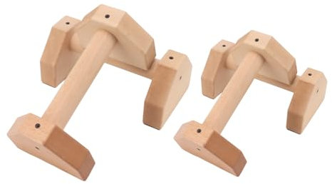 Xcello 2 Stück Liegestützgriffe aus Holz, rutschfest, Liegestützstange, Handstand, Parallettes, Stangen Für Vielseitige Trainingsgeräte Im Innen- Und Außenbereich.(25CM-A)
