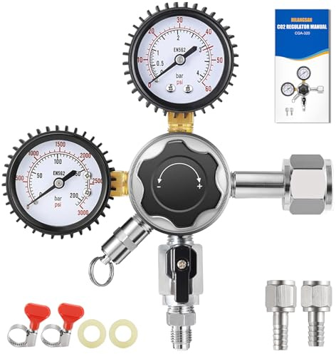 CO2 Regulator CO2 Regulator for Kegerator, Dual Stage Beer Keg Regulator