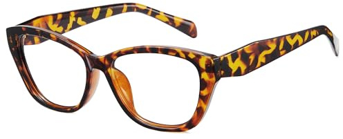Cyxus Nerd Brille Ohne Stärke Blaulichtfilter Brille Herren Damen Katzenauge Mode Retro Brillenfassung Stil für PC TV Tablet Unisex 8154