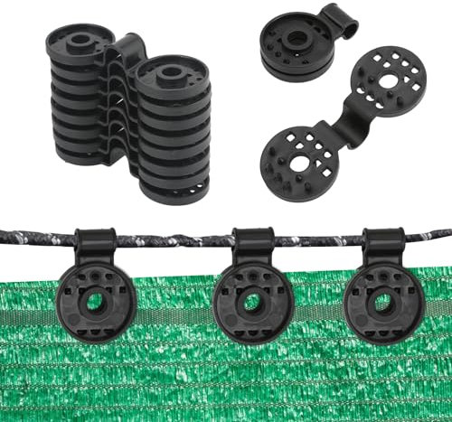 PEAKTOP 30PCS Shade Cloth Plastic Clips Heavy Duty, Shade Netting Fixing Clip, Greenhouse Film Sunshade Net Clip, Sunshade Net Fixing Clip for Awning Canopy, Garden Tent Shelters Anti Bird