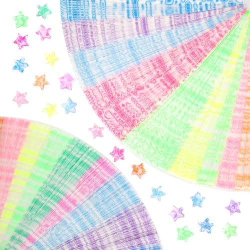 420pz Luminose Strisce di Carta per Stelle, Fosforescenti Strisce Carta Stelle Origami Multicolori Strisce Pieghevoli Portafortuna per Artigianato Decorazioni Artistiche Regalo (Cuore, Rosa)