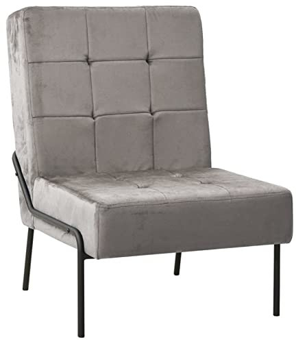 Chaduof Relaxstuhl 65x79x87 cm Hellgrau Samt, Kinosessel, Ohrensessel, Heimkino Sofa, Schlafsessel, Relax Sessel, Tv Möbel, Seniorensessel