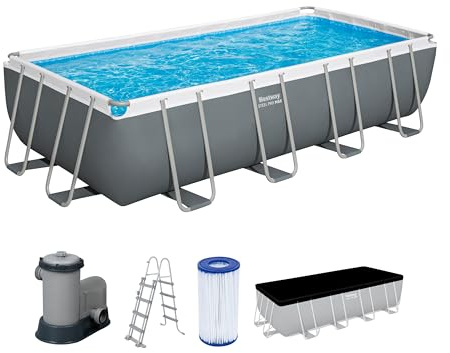 Bestway 56465-7 Set piscina fuori terra Steel Pro MAX - 5,49 m x 2,74 m x 1,22 m, grigio