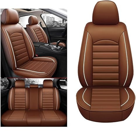 BTDLE Auto Autositzbezüge Set für Buick Lacrosse 2.Generation,Sitzbezug Auto Vordersitze und Rücksitze Durable Autoschondecke,A/Brown