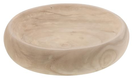 MAGICLULU Rustikale Große Holzschüssel Aus Paulownia-holz Vielseitige Salat Obstschale Mit Glatten Rundungen Dekorative Natürliche Servierschale Für Küche Und Esszimmer
