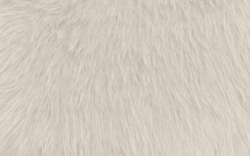 Zottelstoff ZOTTEL 3,5cm Flor - 0,5m Schritte - Öko-Tex Standard - Breite 150 cm - 530g/mq - Langhaarfell Flokati Fellstoff Meterware Dekostoff (Sand)
