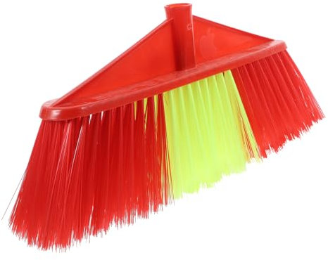 PRETYZOOM Ergonomic Handle Push Broom Head Plastic Indoor Outdoor Floor Brush for Home Restaurant Pet Hair Removal Heavy Duty Sweeper