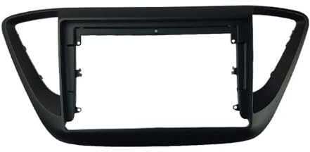 Car Stereo Radio Fascia Black Audio Panel Bezel 2 Din Radio Panel/Fit for Hyundai Accent Verna 2018+ 9 INCH Car Audio Installation Frame GPS Navigation Fascia Dash Mount Kit Bezel