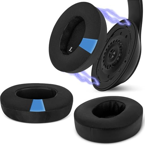 Geekria SNAP - Kit di cuscinetti auricolari di ricambio per cuffie Beats Studio Pro, cuscinetti magnetici facili da cambiare, ricambio in pochi secondi, parti di riparazione (gel refrigerante nero, 1