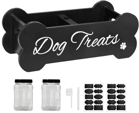 Hundefutter und Behälterset, Hund und Katzenbehälter Container Set - Holzhund behandelt Behälter luftdicht,Haushaltshütten -Snack -Aufbewahrungsbox, große Kapazität Partition versiegelt Dose Organisat