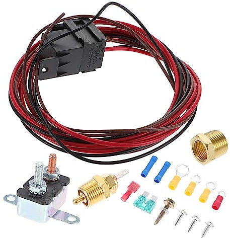 Kit 12v Ventilateur Thermostat Refroidissement de Électrique 3/8 Npt