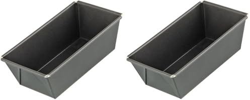 Zenker Mini Moule à Cake Rectangulaire 20 cm - Lot de 2 Moules en Acier pour Gâteau et Brioche