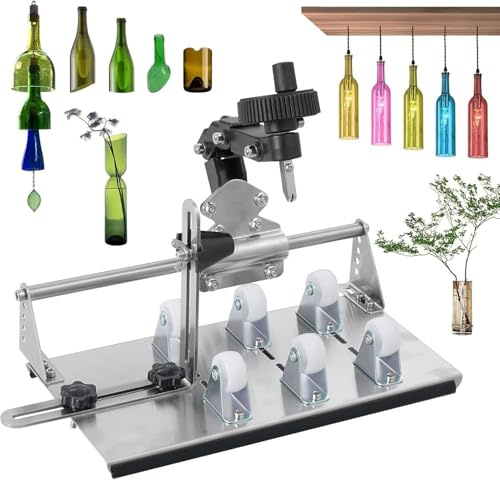 Verbessertes Glasflaschenschneider-Set, Weinflaschenschneider, Glasflaschenschneider-Set, Glasflaschenschneider für alle Formen, Flaschenschneider, Glasschneider-Set, rund und quadratisch