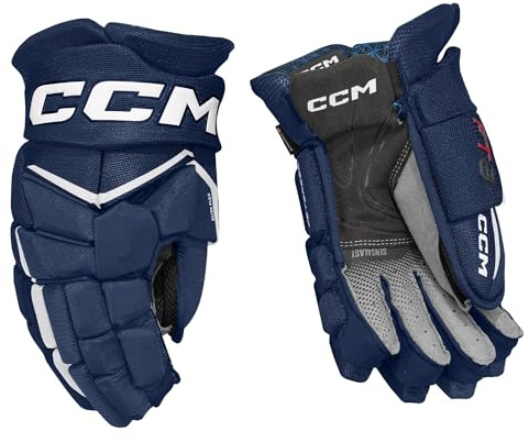 CCM JetSpeed FT8 Senior ishockeyhandskar (marinblå/vit, 14/36 cm)