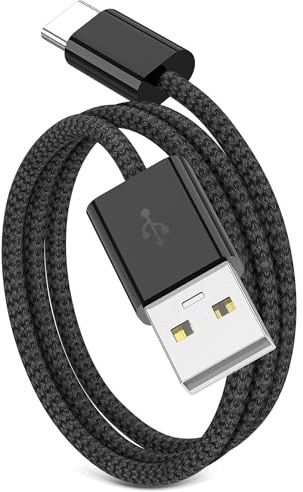 USB C Cable for Carplay, Car-Play Cord for iPhone 17 16 Pro 3.3ft Black | USB A to Type C Data Transfer Braided Charger Charging Cable for Android Auto/Samsung S24 S26 Charge Wire
