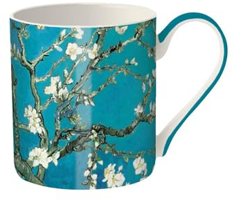 Museums & Galleries Fine Bone China Mug - Stunning 'Almond Blossom' Design by Vincent Van Gogh - Premium Quality Tea and Coffee Mug for The Home and Kitchen