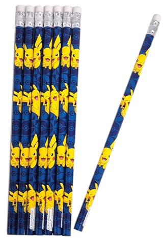 Theonoi Pokémon Schreibwaren-Set für Kinder, 8-teiliges Bleistift-Set mit Pikachu Motiv, ideal für Schulanfang, Schultüte & Mitgebsel zum Kindergeburtstag