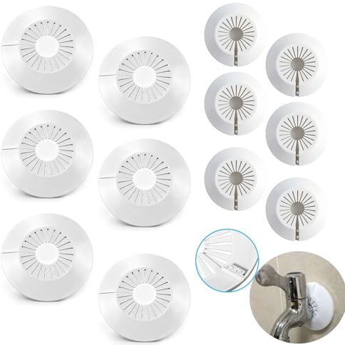 12 Pièces Cache Tuyau Radiateur Rosace Radiateur pour Cacher les Raccords Design Clipsable Rosace Robinet Cache Tuyau Plomberie pour Tubes 10–25 & 30–50 Mm Dans Salle de Bain, Cuisine et Chauffage