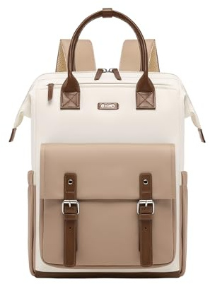 COOLIFE Damryggsäck, 15,6 tums laptopryggsäck, vattentät, lämplig för universitet, pendling, lärare, vardag, kaki, 44x30x18cm, Avslappnad