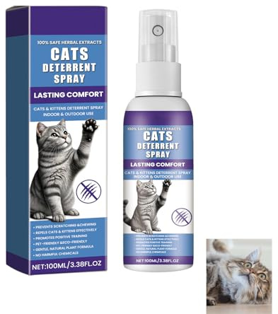 Spray Repelente para Gatos,Ahuyentador de Gatos,Spray de Entrenamiento para Gatos,Repelente Gatos,Spray Educador Gatos Antiarañazos