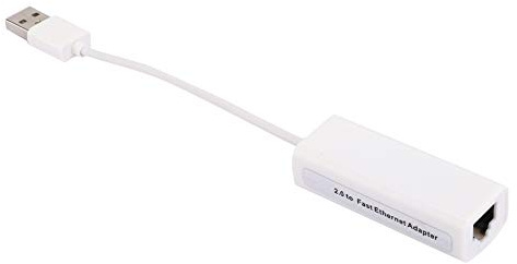 Naroote Adattatore Ethernet USB 2.0 Scheda di Rete Esterna con Chip Realtek Ad Alte Prestazioni per, Tablet PC ABS Bianco
