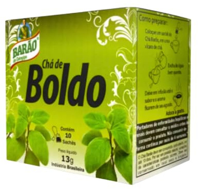 Brazilian Boldo Tea – Chá de Boldo, 10 Tea Bags | Traditional Brazilian Herbal Infusion | Comforting After-Meal Drink | Authentic Herbal Flavour