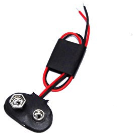 1 x pile 9 V Clip DC 15 cm MN1604 robot Arduino Noir filaire
