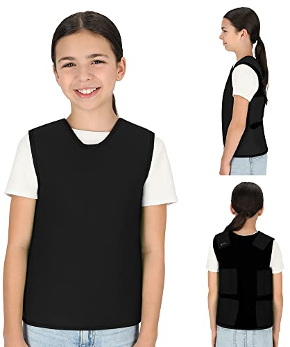 Special Supplies Sensory Compression Vest Deep Pressure Comfort for Autism, Hyperactivity, Mood Processing Disorders, Breathable, Form-Fitting, Kids and Adults (Medium (Pack of 1), Black)