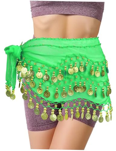 SOIMISS Lila Kleider für Frauen Damen Schal Hüfttuch Bauchtanz Münze Rock Bauchtänzer goldene Spitze Frauenkleid Bauchschal Bauchrock wellig Shirt Messingglocke Gürteltasche Kind Hüftkette