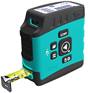 Samnuerly Equipo topográfico, Telémetro láser DT20 Medidor de Distancia láser 3 en 1 Cinta métrica Inteligente Cinta métrica de Pantalla Digital (NonBluetooth 30m)