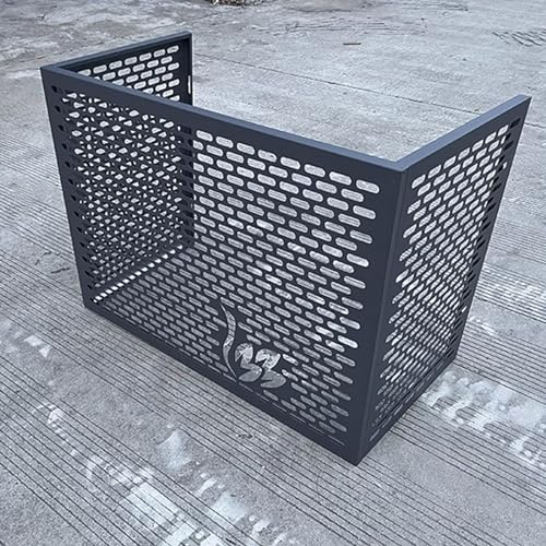 Air Conditioner Fence for Outside Made of Aluminum Alloy Long Service Life Privacy Fence Panels for Outside Hide Outdoor Air Conditioner and Trash Enclosure (Color : Grey, Size : 42.5 * 22 * 30.7 in)