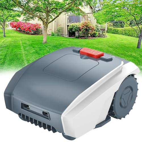 Tondeuse à Gazon Robotisée 0,4 acre, avec Contrôle par Application, Seulement 60 dB, Capteur de Pluie et Fil Périphérique, Batterie 20V/5 Ah et Chargeur Inclus,pour Petits et Moyens Jardins