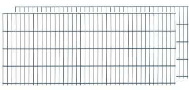 Doppelstabmatten, 2 Stück, Gesamtlänge 4 Meter, Höhe & Farbe wählbar - Drahtstärke: 6/5/6 mm - Maschung: 200 x 50 mm (L 4 m, H 83 cm, Anthrazit)