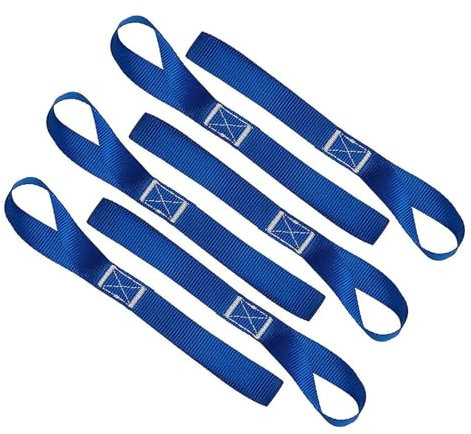 EDEDE Spanngurt, Zurrgurte 6er Pack Spanngurte Kurz, 12 Zoll/30 cm Spanngurte mit Schlaufen, 25 mm breit, schwarz Spanngurte, Doppelschlaufen, Zurrgurt für Transport(Blue 6pcs)