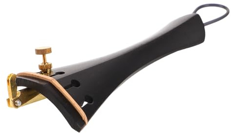 Cabilock Holzsaitenhalter für Geigen Saitenbrett aus Ebenholz mit Feinstimmer als Ersatz für -geigen Instrumententeile und Zubehör