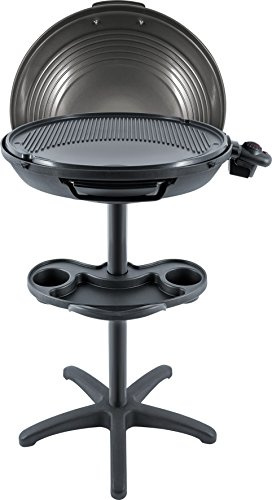 Steba VG 325 Elektrischer Stand BBQ Grill XXL | Antihaftbeschichtete Alu-Druckguss Grillplatte, Deckel, Low-Fat