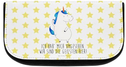 Mr. & Mrs. Panda Kosmetiktasche Einhorn Mann - Geschenk, Schminktäschen, Beauty Bag, Einhörner, Beste, cool, Make-Up Tasche, Kosmetiktaschen Damen,