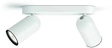 Philips myLiving Foco 5058231PN - Punto de luz (Surfaced lighting spot, GU10, 2 bombilla(s), LED, 220-240, Blanco)