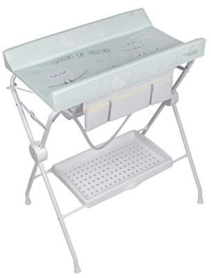 Plastimyr - Baignoire flexible flow, unisexe, couleur hibou menthe. Baignoire pliable pour bébés avec table à langer, compacte et légère.