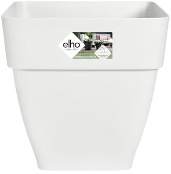 Elho Vibia Campana Carré Pot De Fleurs, Blanc, 36 CM