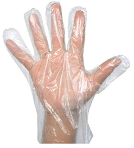 HoitoDeals 100Pcs Healty Plastic Clear Disposable Gloves For Food Cleaning Home Catering Beauty Salon