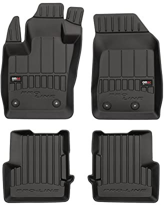 Fußmatte Automatten kompatibel mit Jeep Renegade 2014-2018 Premium 3D Schwarz TPE