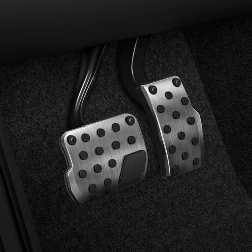 Spigen Upgraded Non-Slip Foot Pedal Covers Set for All Tesla Model 3/Y, Stainless Steel, Designed for Tesla Model 3 Highland 2024/25/26 & Y Juniper 2025/26 (Standard & Premium)