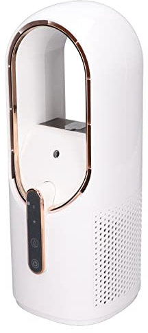 Ventilador de Pulverización Humidificador, Ventilador Ultra Silencioso sin Aspas, Enfriador de Aire de 3 Velocidades con Control Táctil, Aire Acondicionado de Escritorio con Carga USB