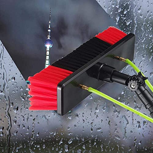 Wasserzufuhr-Stangen-Set, Teleskop-Fensterreinigungsstange, Fensterreinigungsbürste, Fensterreinigungsstange, Fensterreiniger-Set, Reinigung von Photovoltaik- und Solarmodulen, Bürstenkopf (Größe: 3,6