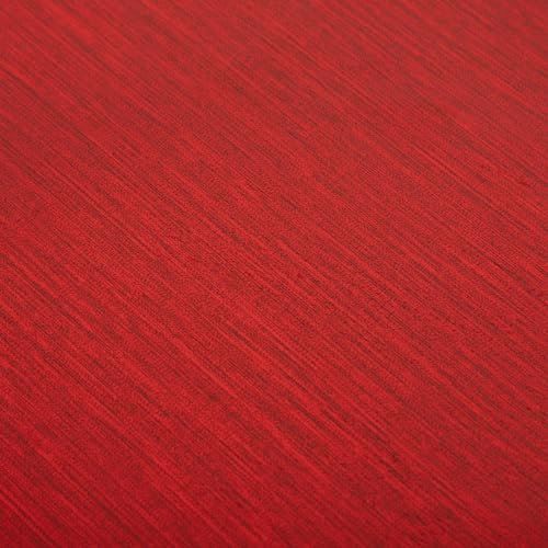 Wachstuch Tischdecke 130x160 cm Rot Leinenoptik fein Struktur rechteckig abwaschbar Gartentischdecke fleckenabweisend
