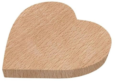 Wooden World - Cuore Piatto in Legno Decorazione in legno decoupage Pirografia